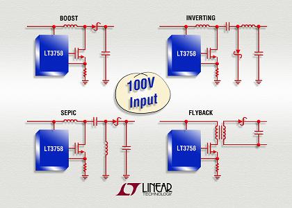 LT3758 凌力尔特推出高输入<b>电压</b><b>DC</b>/<b>DC</b><b>控制器</b>