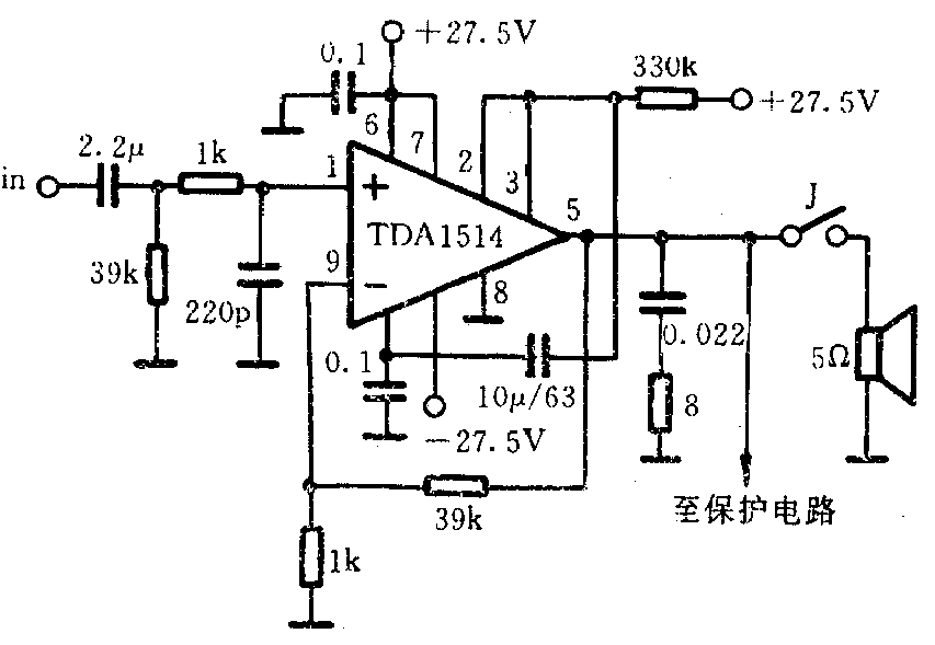 TDA1514<b>功放电路图</b>