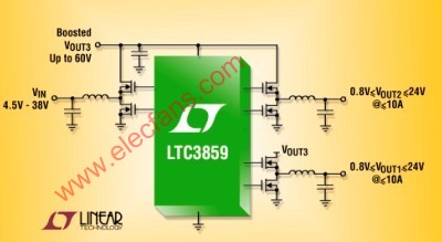 Linear 推出三<b>输出</b>、低静态电流同步 <b>DC</b>/<b>DC</b> <b>控制器</b>