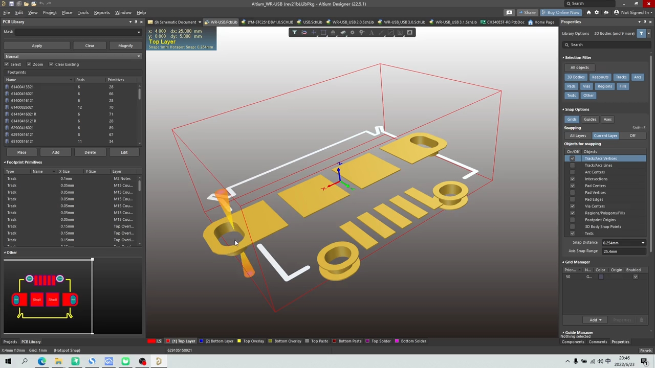 3.0.1_AltiumDesigner元件封装3D模型仅显示边框线 #Altium #元件封装#单片机 