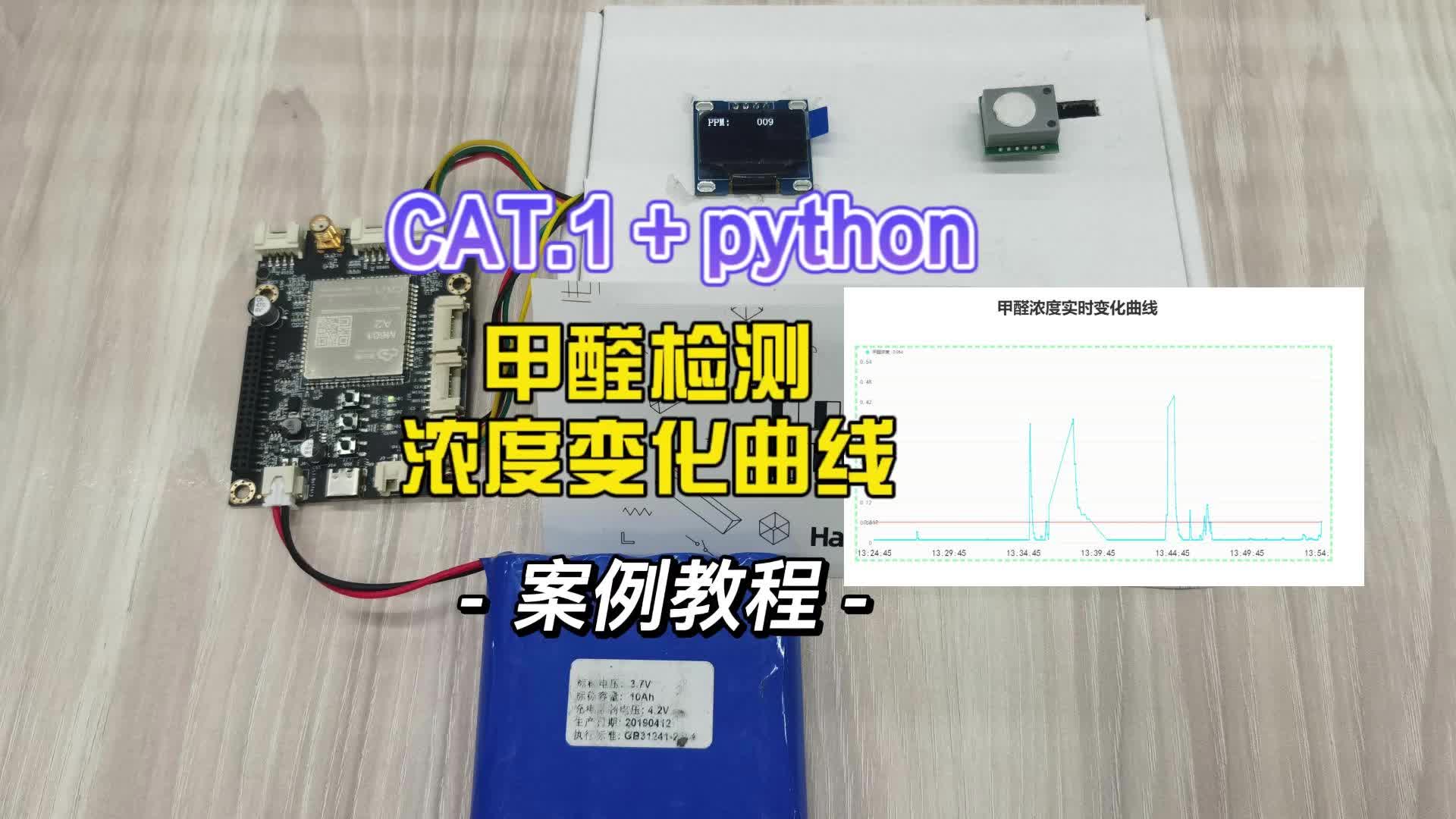 用python写的甲醛检测仪，附教程源码，帮我看看有什么可优化的地方#python开发板 #cat1 