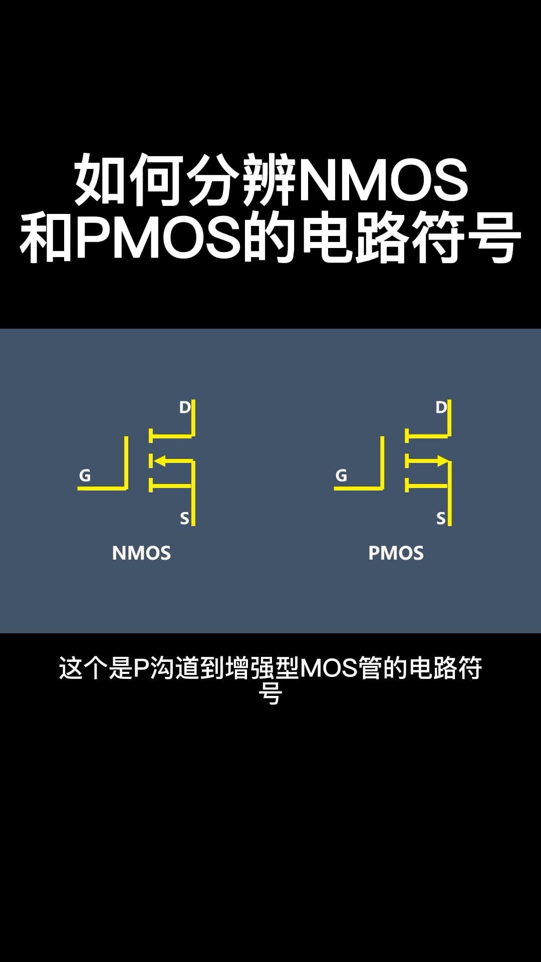 如何分辨NMOS和PMOS的电路符号#从入门到精通，一起讲透元器件！ 
