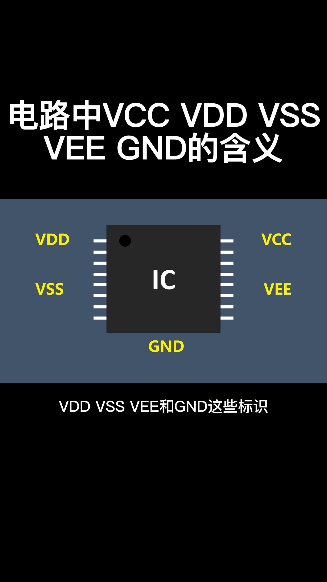 电路中VCC VDD VSS VEE GND的含义#从入门到精通，一起讲透元器件！ 