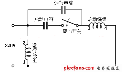 电容启动运转型接线电路