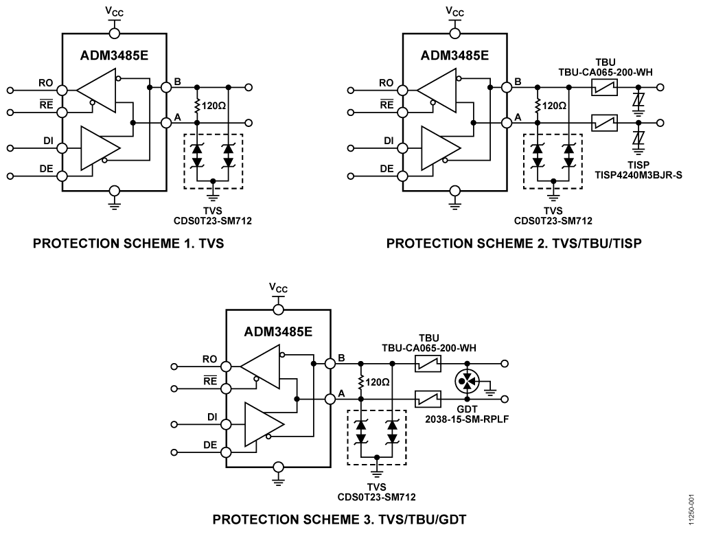 <b>EMC</b> COMPLIANT <b>RS-485</b>收发器保护电路
